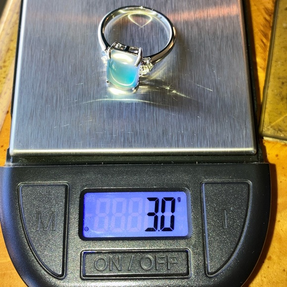 Aurora Moonstone Sterling Silver Ring Size 7
